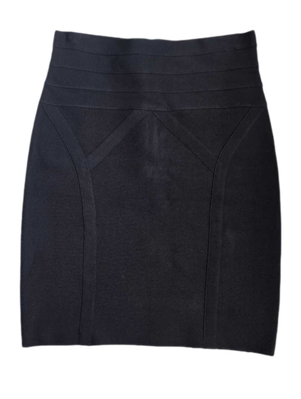 BEBE High Waisted Black Bodycon Bandage Skirt